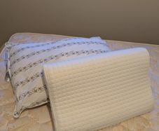 2 pillows ergonomic memory foam and fibre