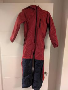 Kids Ski Suit - Maroon/Navy Blue - Size 8 years