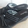 Wedge Shoes/Sketchers Memory Foam Wedge Slip-Ons ... Colour Black - Size: 4 UK - 37 EU Image 2