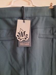 Dolcezza Green size large stretch pants trousers new with tags RRP 105 euro style 73201 see last two photos for exact measurements FREE STANDARD POSTAGE INCLUDED