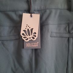 Dolcezza Green size large stretch pants trousers new with tags RRP 105 euro style 73201 see last two photos for exact measurements FREE STANDARD POSTAGE INCLUDED
