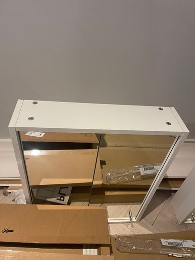 NYSJon Mirror cabinet, white, 50x60 cm