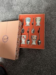 Tipperary crystal egg cups & spoons