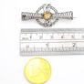Vintage Celtic Filigree Silver Citrine Cross Brooch Image 7