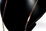 Vintage 9ct Gold 26" Bar &amp; Link Necklace
