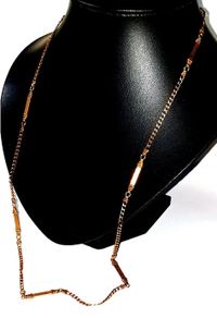 Vintage 9ct Gold 26" Bar & Link Necklace