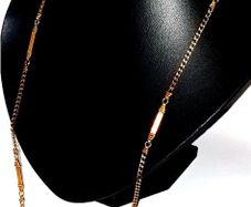 Vintage 9ct Gold 26" Bar & Link Necklace
