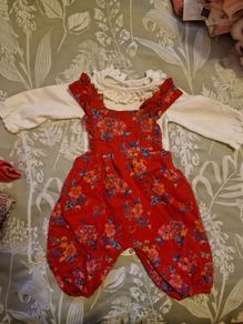 Baby Girl Dungarees & top