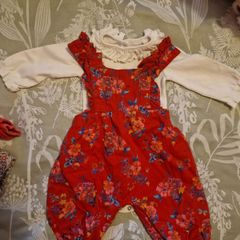 Baby Girl Dungarees & top