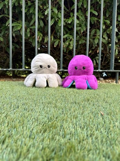 Duo colour octopus plushies