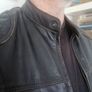 men's retro biker leather jacket Image 4