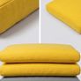 QUICK SALE (BARGAIN): SET of 4 Outdoor Seat Cushions (2 Yellow & 2 Grey)- Excellent Condition | Collection D13 Image 4