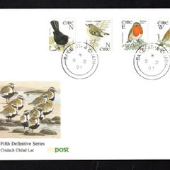 2001 Ireland NVI Booklet Stamps Birds Definitive stamps An Post First Day Cover (FDC) with Baile Atha Cliath (Dublin) steele cancel