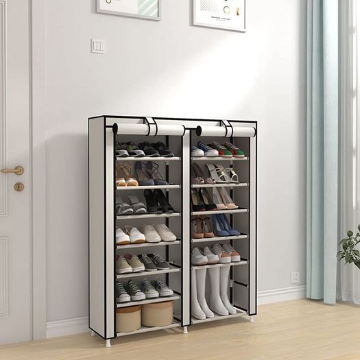 7 Tier Shoe Rack Storage Organiser with Big Capacity,Double Row Shoe Cabinet,Shelf,Closet with Nonwoven Fabric Cover MULTIPLE COLOURS AVAILABLE (FREE SHIPPING)