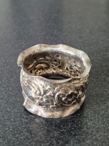 Sterling Silver Napkin Rings and cup