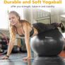 _Gymnastics Ball, Ultra-Thick Anti-burst Yoga Fitness Ball with Air Pump, 65cm Fitness Ball for Yoga Pilates, Gym Sport Image 4