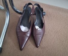 Asos Design Burgundy Sling backs