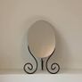 Vintage Ikea Myken Wrought Iron Freestanding Tabletop Mirror Image 2