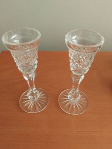 Pair of cavan crystal candle holders
