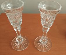 Pair of cavan crystal candle holders