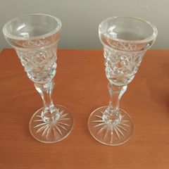 Pair of cavan crystal candle holders