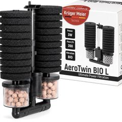 Kruger Meier AeroTwin BIO L - Internal Sponge Filter with Biological Filtration 3W, 60-120 L