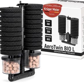 Kruger Meier AeroTwin BIO L - Internal Sponge Filter with Biological Filtration 3W, 60-120 L