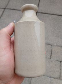 Vintage stoneware ink bottle