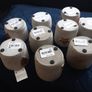 Miniature Painted Terracotta Pots Decorated with Glitter Star/Heart  ..  Three for 9.00e or 4.00e Each . Price Drop Image 8