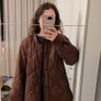 Quilted Maroon Jacket (S) Image 4