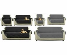 1 2 3 seats Grey. Brown .red ,black Waterproof Sofa Slip Covers Reversible Couch CoverTOP Quilted Pet Protector