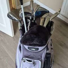 full set of golf clubs (m4 irons in great condition)and range finder