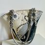 Rare Mary Frances Nautical Shoulder Tote Designer Bag Image 7