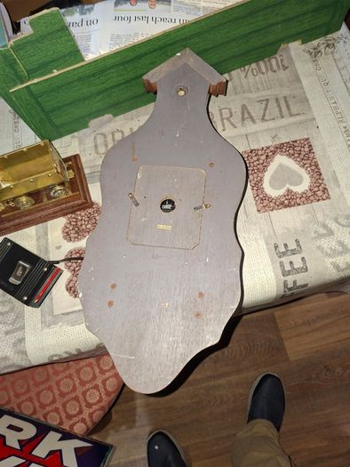 Working Vintage Atlas mechanical Wall Clock converted to battery, Postage Available or collection