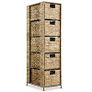 Storage Unit with 5 Baskets 25.5x37x100 cm Water Hyacinth Image 4