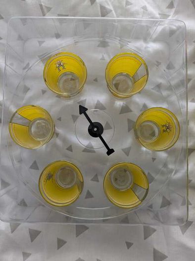 Six Shooter Tequila Roulette Adult Drinking Game With Shot Glasses