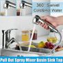 Brushed Nickel Kitchen Faucet Detachable Handheld Sprayer Single Hole Pull Out Spout Kitchen Sink Mixer Tap Image 2