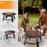 Outsunny outdoor fire pit with lid brand new Image 3