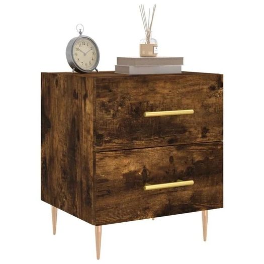 Bedside Cabinets 2 pcs Concrete Grey 40x35x47.5 cm Engineered Wood