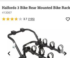 Halfords 3 bike rear mounted bike rack