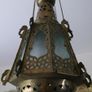 Handcrafted  Brass Hanging Lamp Shade pendent with Glass Image 3