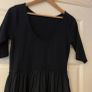 Black Cropped Sleeve A-Line Midi Dress Size UK 14 (Excellent Condition) Image 3