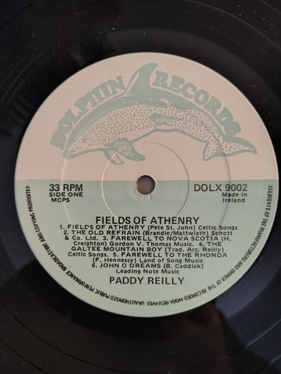 Paddy Reilly - The Fields of Athenry Vinyl LP (1982) Original Irish Pressing Dolphin Records EX+ Folk