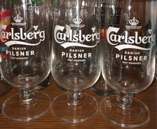 Carlsberg Pilsner pint glasses