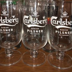 Carlsberg Pilsner pint glasses