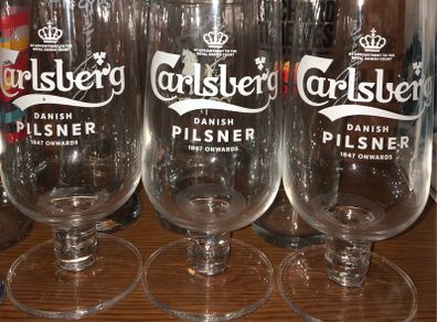 Carlsberg Pilsner pint glasses