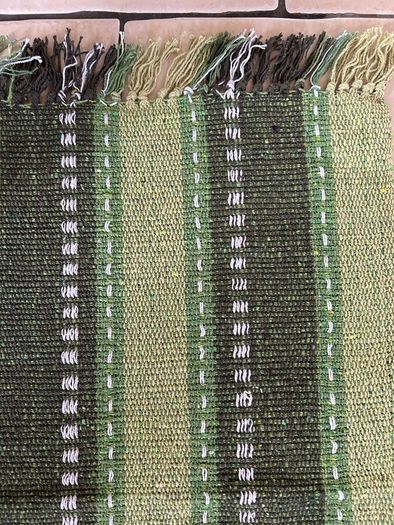 Ethnic Handwoven Green Rug