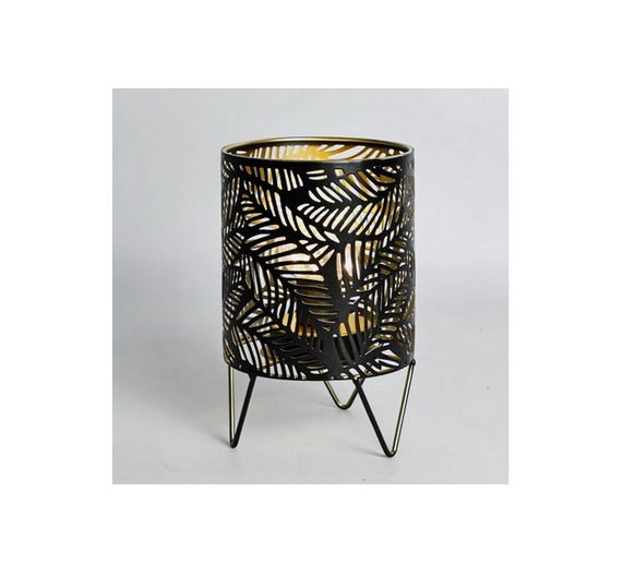 Boho LED Standing Lamp / Lanthern with a Golden Glow - ideal bedside light - also great for a garden party or a camping trip!
