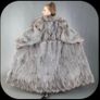 Luxury real Fox coat gray blue Image 3