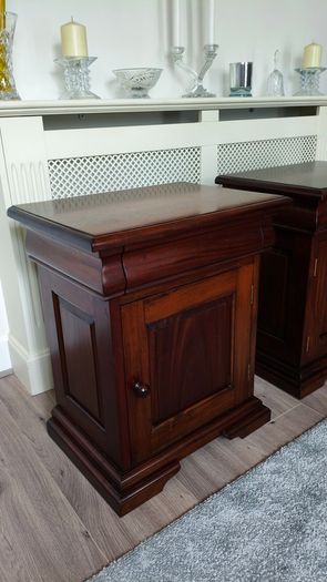 Pair of Solid Wood Bedside Lockers